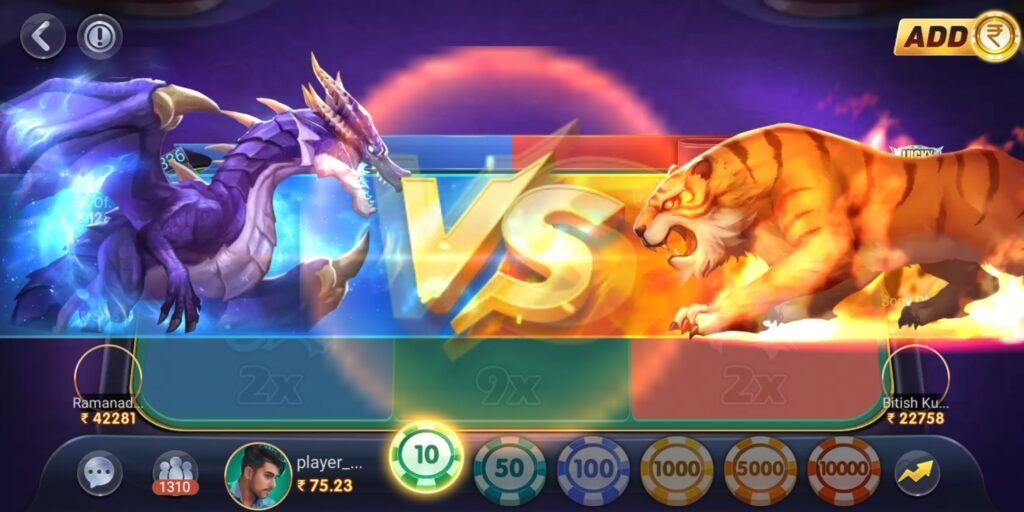 Teen Patti Master Rummy Dragon vs Tiger